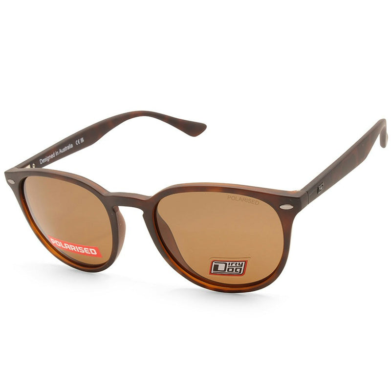 Dirty Dog Racoon Satin Satin Brown/Brown Unisex Polarised Sunglasses 53607