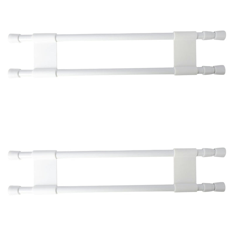 2x Wildtrak 71cm Double RV Adjustable Fridge Bar Outdoor Camping Accessory White