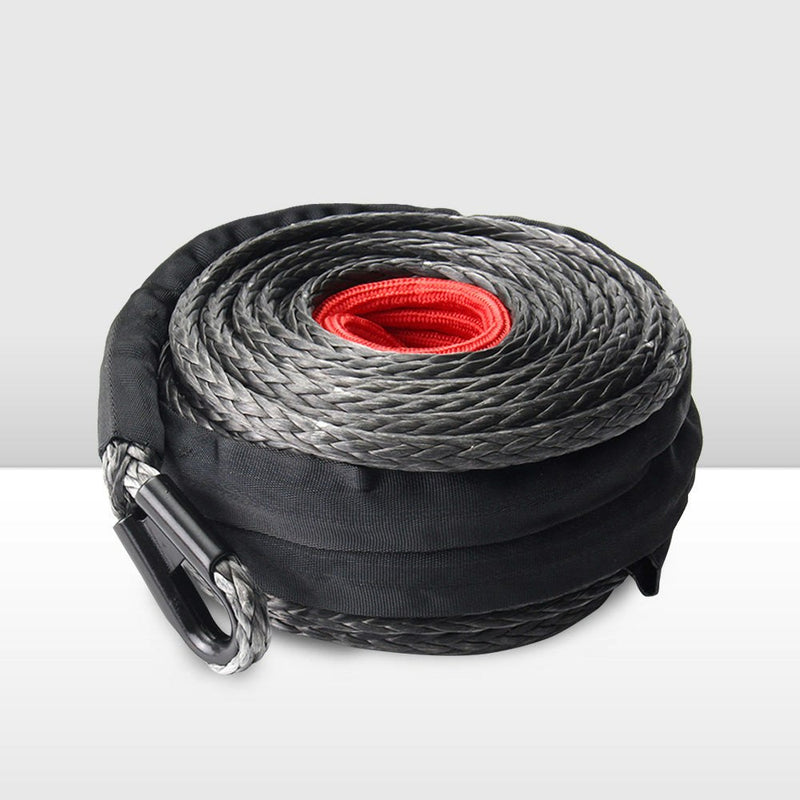 FIERYRED Winch Rope 10mm x 30m Dyneema SK75 Synthetic Rope Tow Recovery Offroad 4x4