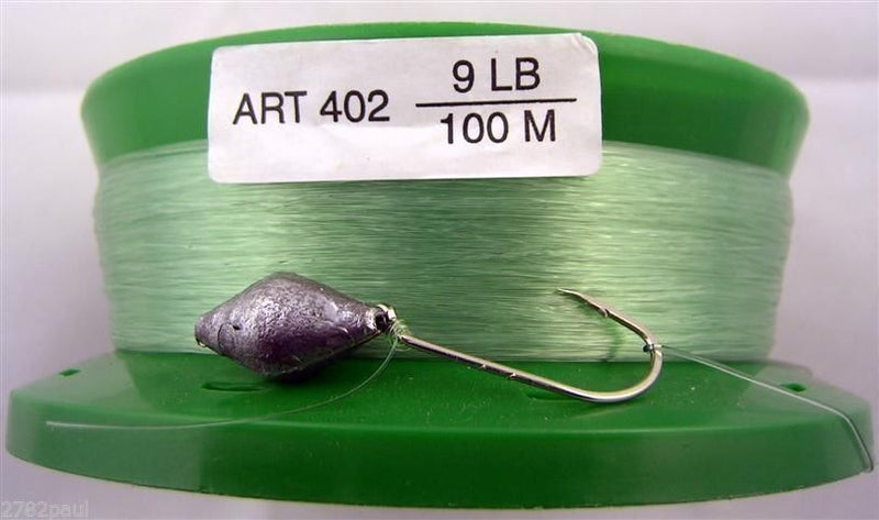 4 Inch Hand Caster Pre Rigged with 100m of 9lb Mono Fishing Line