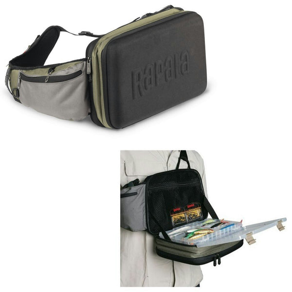 Rapala King Size Fishing Tackle Sling Bag with 2 Tackle Trays