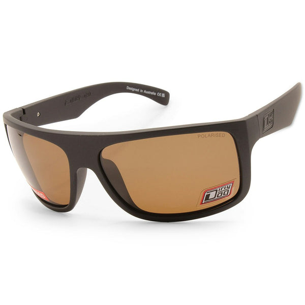 Dirty Dog Anvil Satin Satin Black/Brown Unisex Polarised Sunglasses 53679