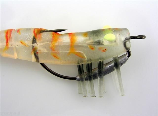 50mm Zerek Live Shrimp Pre Rigged Lumo Eyes Jointed Body Lure