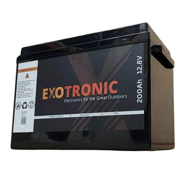 Exotronic 12V 200Ah Compact Smart Bluetooth Lithium Battery