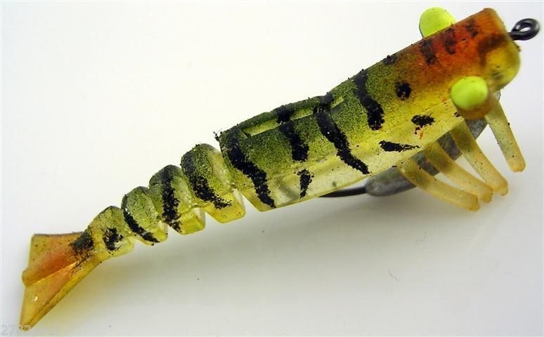 50mm Zerek Live Shrimp Pre Rigged Lumo Eyes Jointed Body Lure