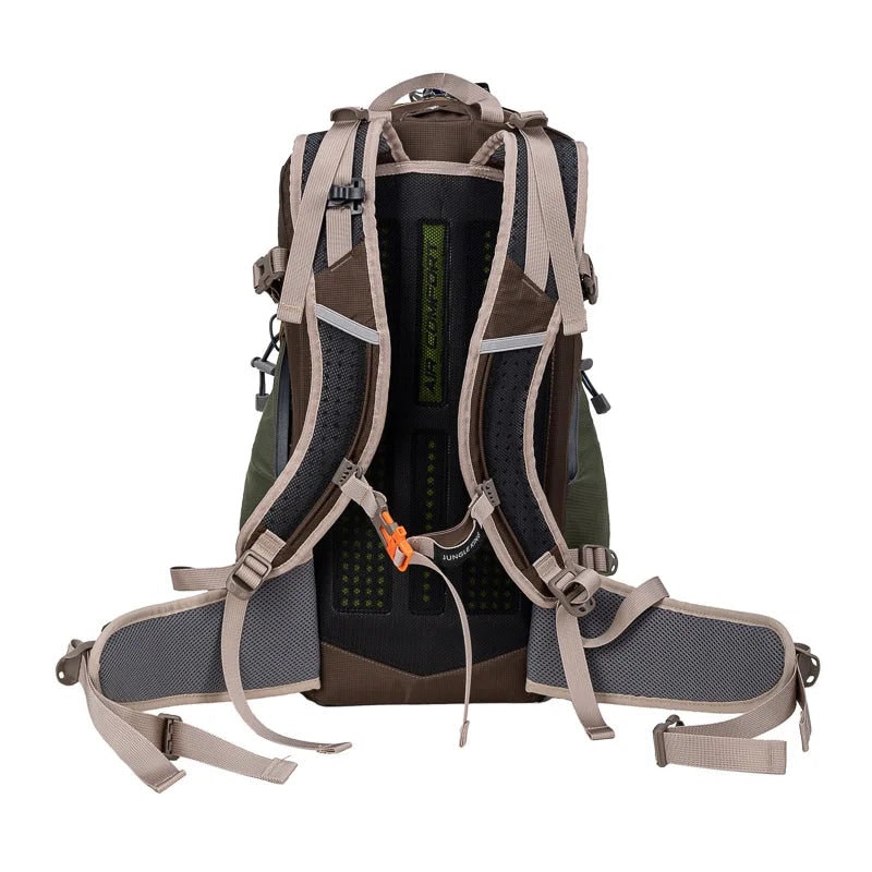 Lightweight 35L Hiking Backpack Breathable Camping Green
