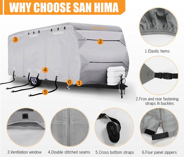 SAN HIMA 16-18ft Caravan Cover 4 Layers