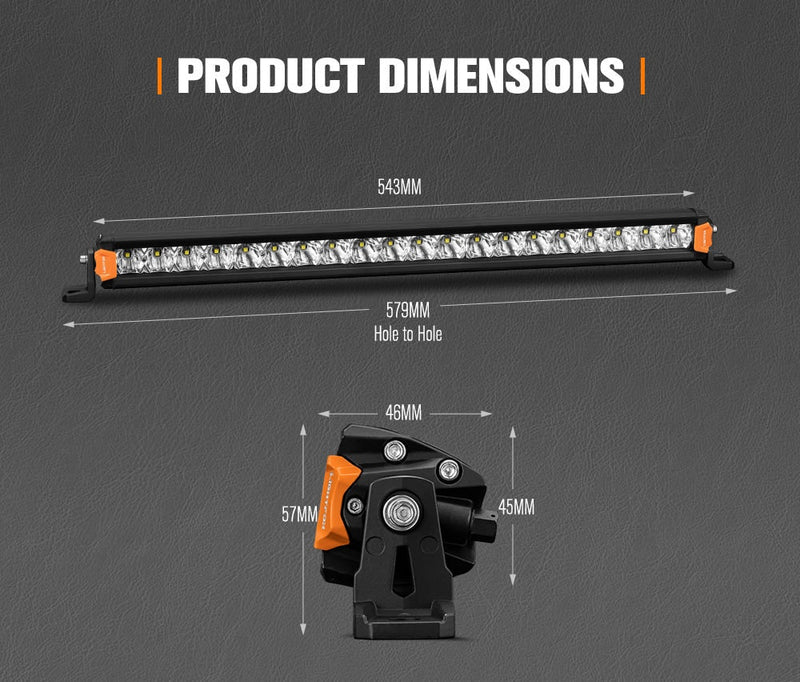 Vega Series 20inch Osram LED Light Bar 1Lux @ 453m 12,580 Lumens