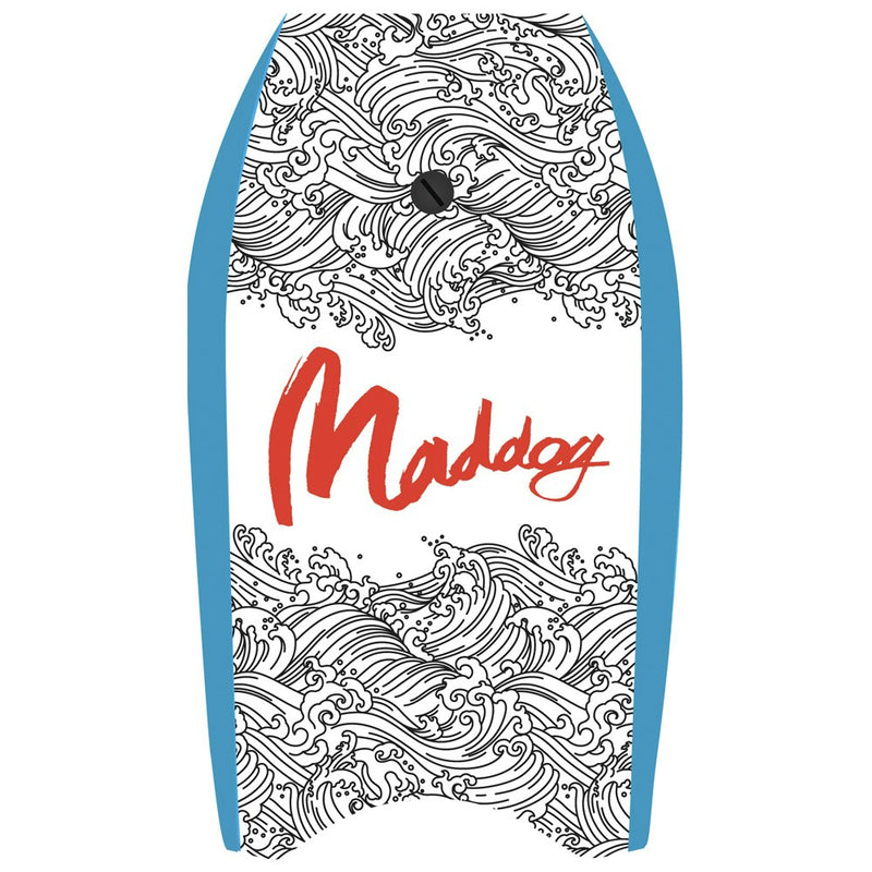 Maddog Crescent Tail Speed Adult Beach Bodyboard Water Sport w/Leash Blue 40"