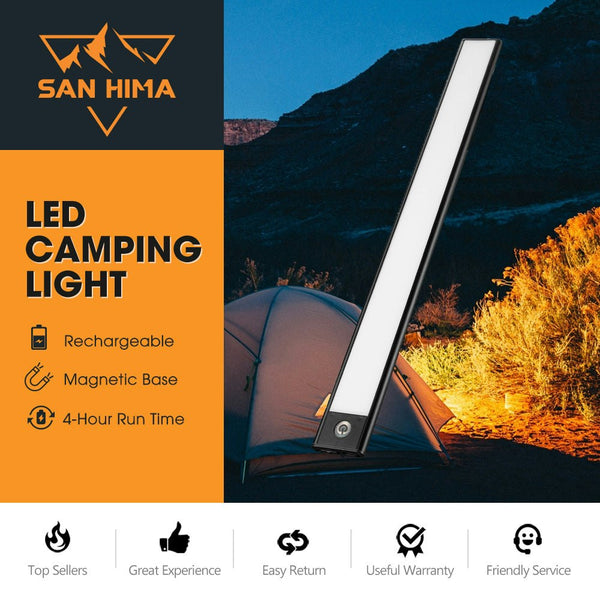 San Hima LED Strip Light Magnetic Portable Camping Fishing Lamp Rechargeable