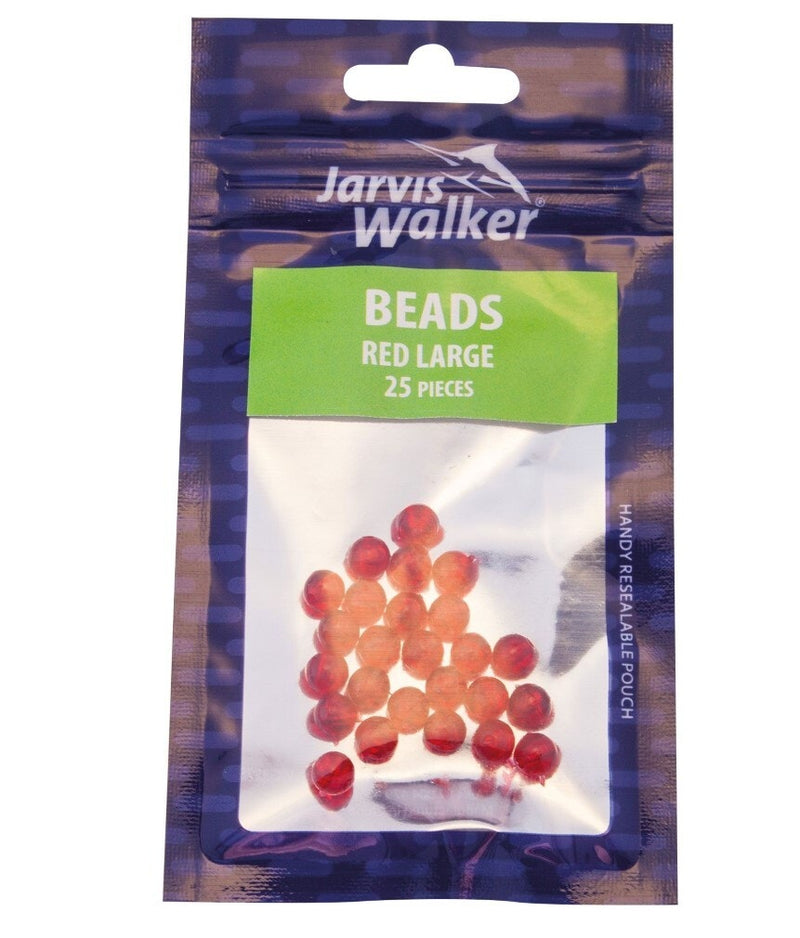 25 Pack of Jarvis Walker Large Red Fish Attractor Beads