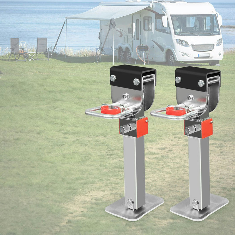 Manan 2X 410mm-545mm Drop Down Corner Steadies Legs 1200LB Caravan Trailer Steel