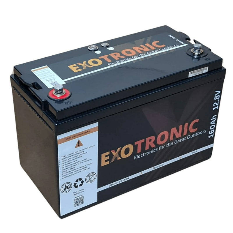 Exotronic 12V 160Ah Compact Smart Bluetooth Lithium Battery