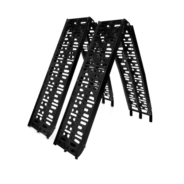 Kartrite 2x Aluminium ATV Loading Ramp Foldable - Black