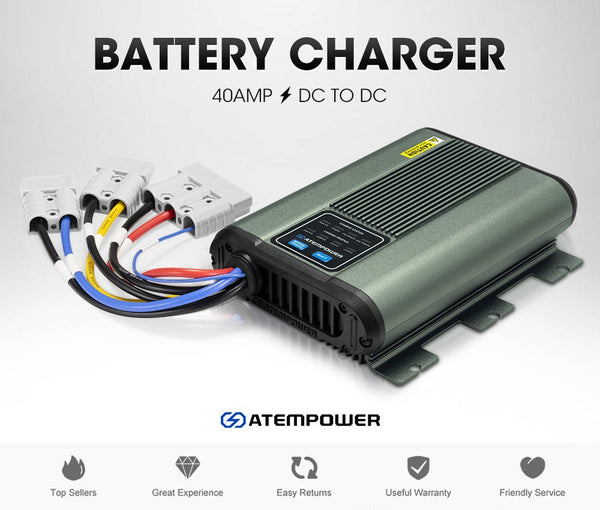 12V 40A DC to DC Battery Charger MPPT System Kit Isolator Dual Battery