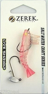 50mm Zerek Live Shrimp Pre Rigged Lumo Eyes Jointed Body Lure