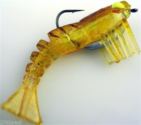 50mm Zerek Live Shrimp Pre Rigged Lumo Eyes Jointed Body Lure