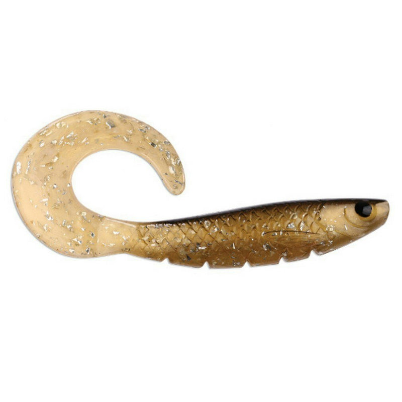 8 Inch Storm RIP Curly Tail Soft Plastic Fishing Lure - Golden Flash