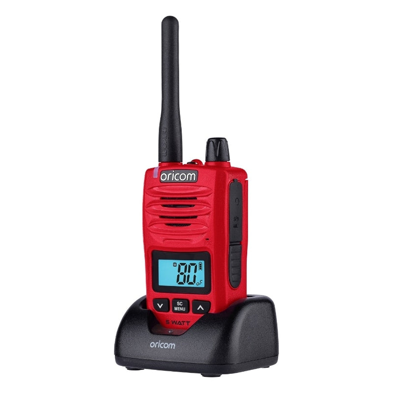 ORICOM DTX600 Red Waterproof IP67 5 Watt Handheld UHF CB Radio