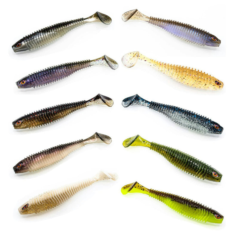 8 Pack of Chasebait 3 Inch Paddle Baits Soft Plastic Fishing Lures