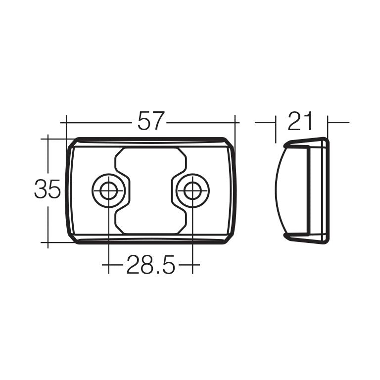 Narva 91422 10-33 Volt Model 14 LED Side Marker External Cabin Or Front End Outline Marker Lamp