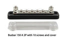 Victron Busbar 150A 2P/Terminals with 10 Screws & Cover