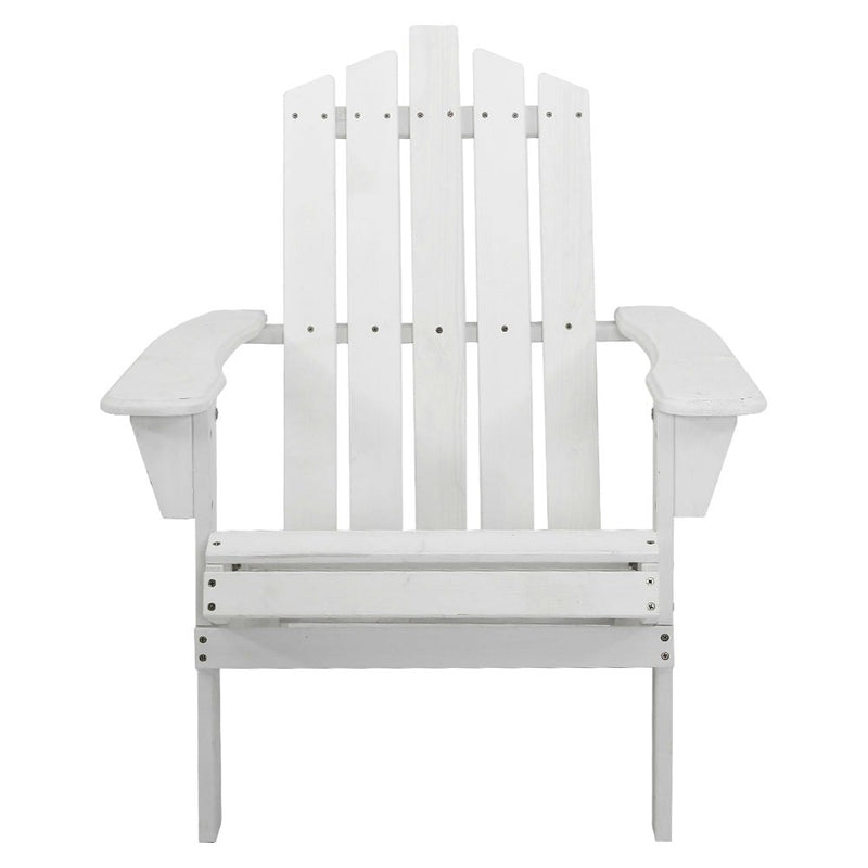 NNEDSZ Outdoor Sun Lounge Beach Chairs Table Setting Wooden Adirondack Patio - White