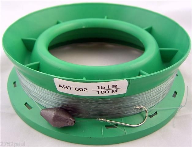 3 x 6 Inch Hand Casters Pre Rigged with 100m of 15lb Mono Fishing Line