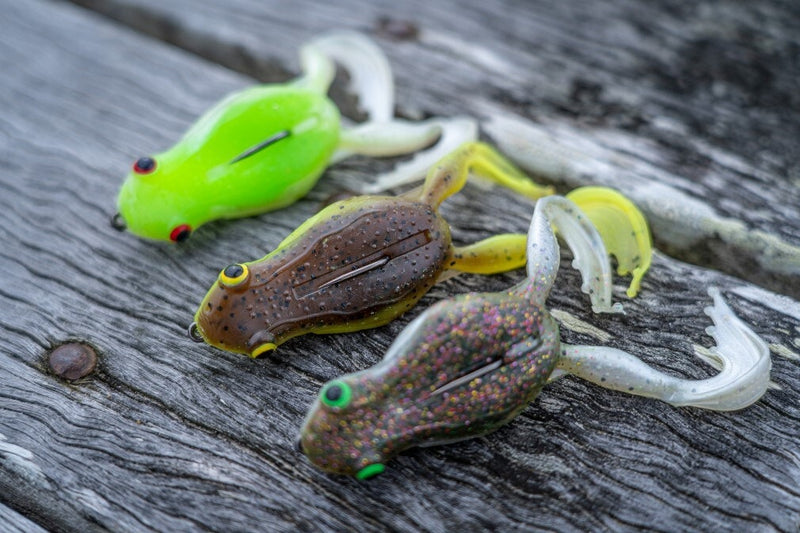 3 Pack of 65mm Chasebaits Flexi Frog Soft Bait Fishing Lures