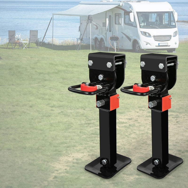 Manan 2X 410mm-545mm Drop Down Corner Steadies Legs 1200LB Caravan Trailer Steel