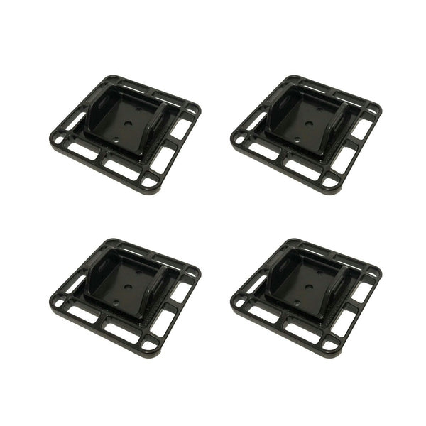 Supa Peg Foot Plate x4 big foot for Drop down leg (Black)