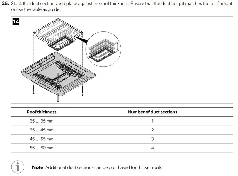 Dometic 4450017931 Extension duct sections - Suit Freshjet 7 Plus/Pro/Lite Air Conditioners