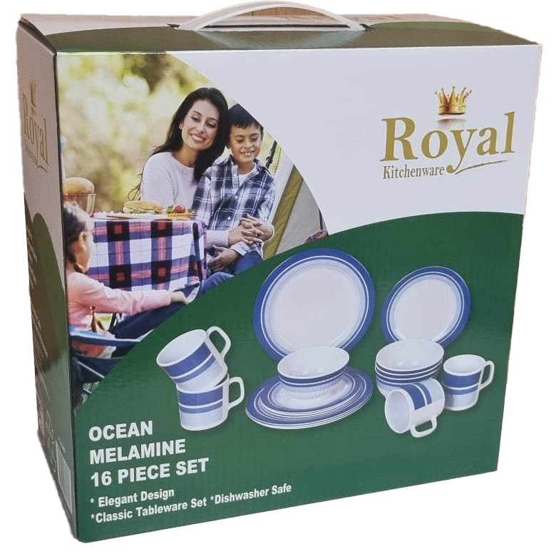 Royal Kitchenware Ocean 16 Piece Melamine Set