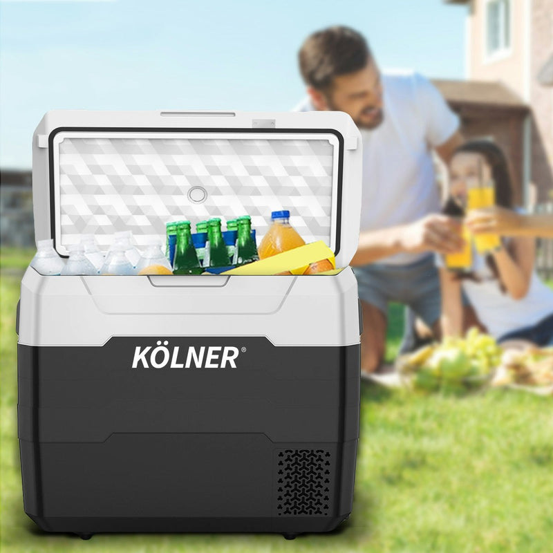 NNEDPE Kolner 50L Portable Fridge Cooler Freezer Refrigerator w/ Trolley