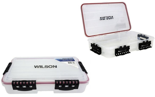 Large Wilson Deluxe Deep Waterproof Fishing Tackle Tray with 3 Compartments