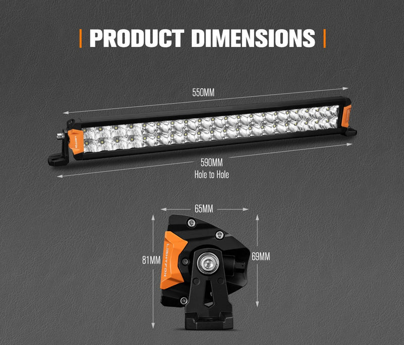 Rigel Series 20inch Osram LED Light Bar 1Lux @ 509m 15,096 Lumens