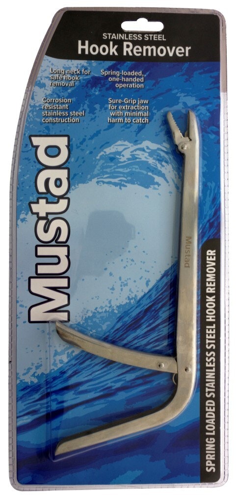 Mustad Spring Loaded Stainless Steel Fishing Hook Remover - Dehooker