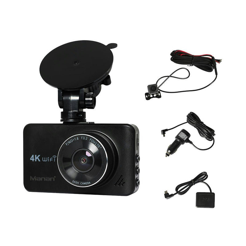 Dual Dash Camera Front Rear View Car Truck Bus Reversing Parking Wifi 4K GPS 64G