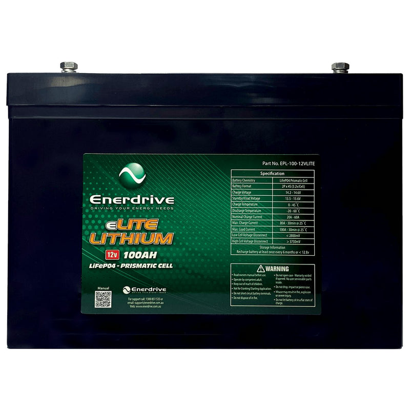 Enerdrive 12V 100Ah eLITE Lithium Battery