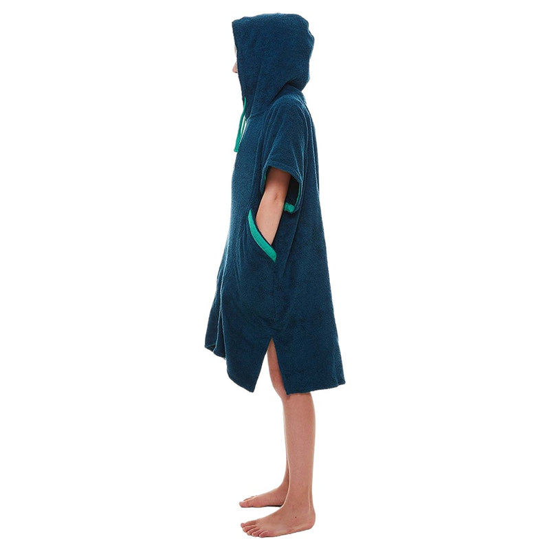 Kids Towelling Change Robe - Navy