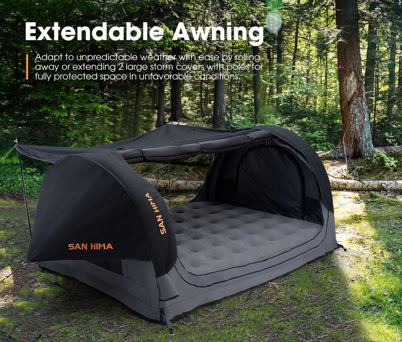 San Hima Double Air Swag Camping Swags Free Standing Dome Tent 22cm Air Mattress