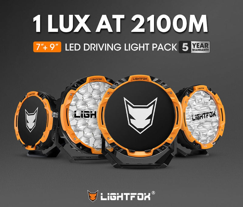 LIGHTFOX 7 inch+9 inch Osram LED Driving Lights