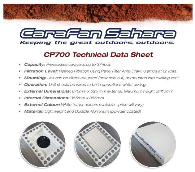 Carafan Sahara CP700 Pressuriser