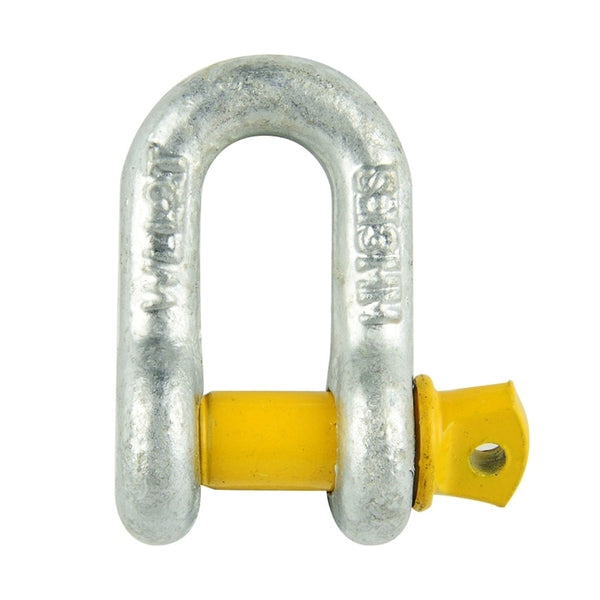 D Shackle 12mm 2T Rated Yellow