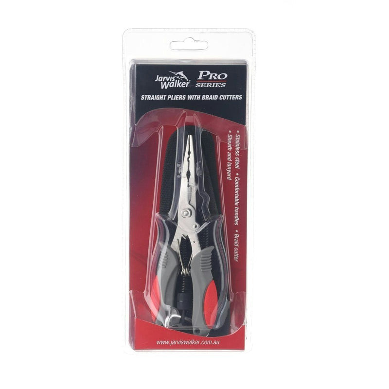 Jarvis Walker Pro Series Straight Nose Fishing Pliers With Braid Cutters