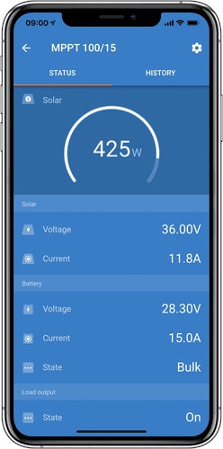 Victron 12/24V 15A SmartSolar MPPT 100/15 Bluetooth Solar Charge Controller