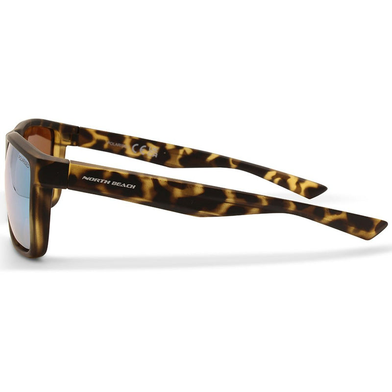 North Beach Picarel Matte Tortoise/Gold Mirror Polarised Unisex Sunglasses 70667