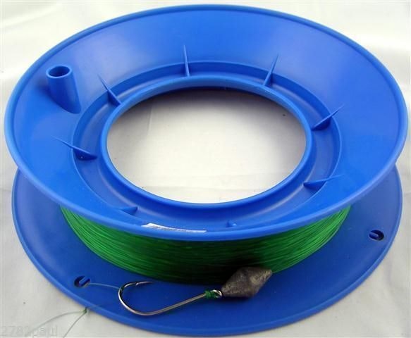 3 x 10 Inch Hand Caster Pre Rigged with 200m of 80lb Mono Fishing Line