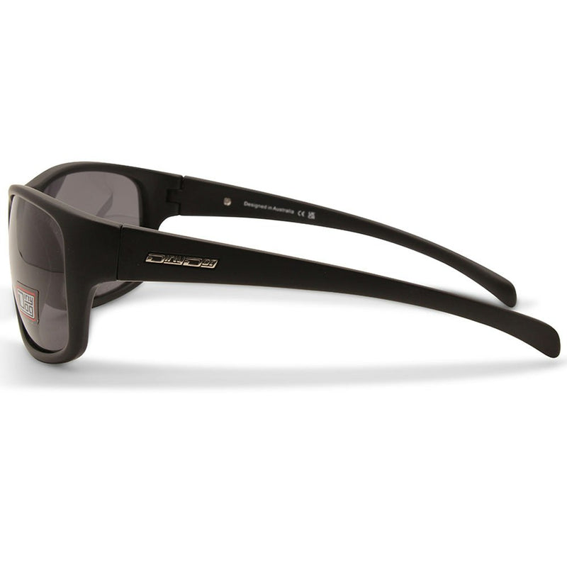 Dirty Dog Shock Satin Black/Grey Polarised Men's Sports Sunglasses 53544