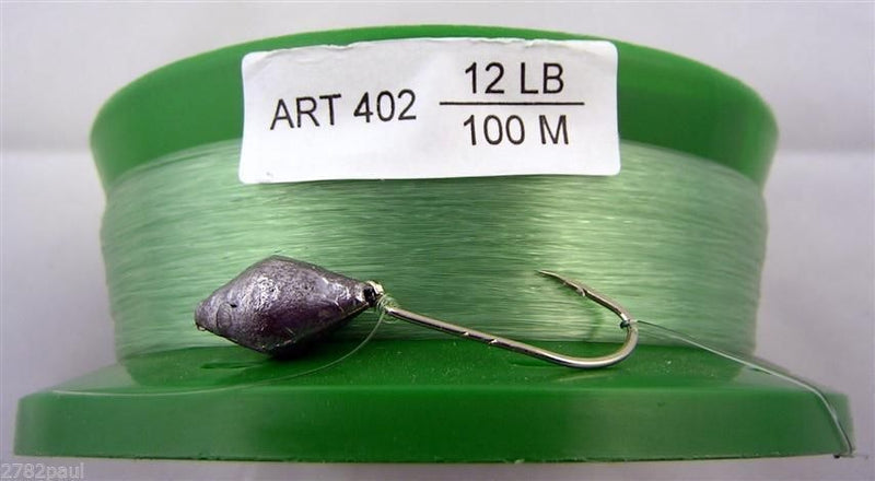 4 Inch Hand Caster Pre Rigged with 100m of 12lb Mono Fishing Line